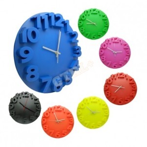 RELÓGIO DE PAREDE REDONDO 3D (COLORIDO)