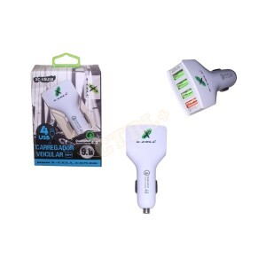 CARREGADOR VEICULAR 9.1A C/ 4 USB (48W TURBO)