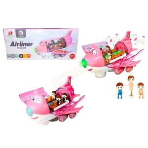 AVIÃO EXPLORADOR COM TRIPULANTES DE LED E EFEITOS SONOROS